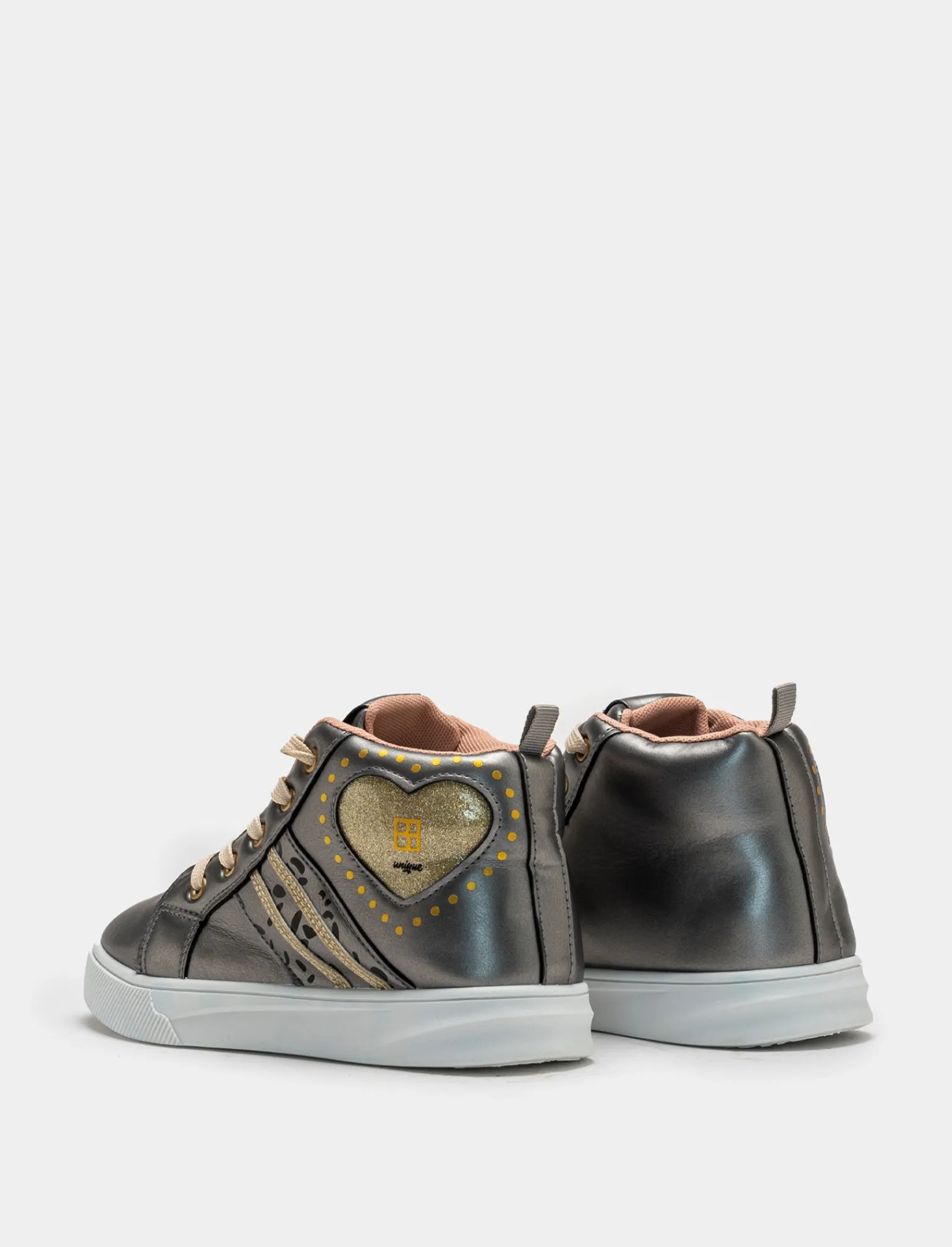 Piazza Italia Bambina<Sneakers a collo alto con cuore glitterato - canna di fucile