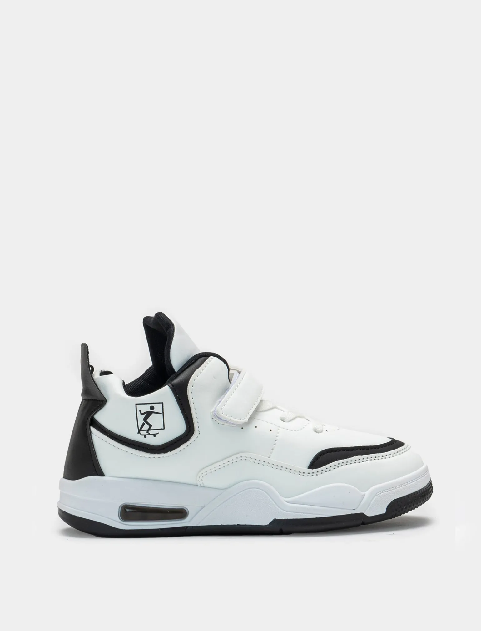 Bambino Piazza Italia Bambino | Sneakers<Sneakers a collo alto con strappo con riporti neri -