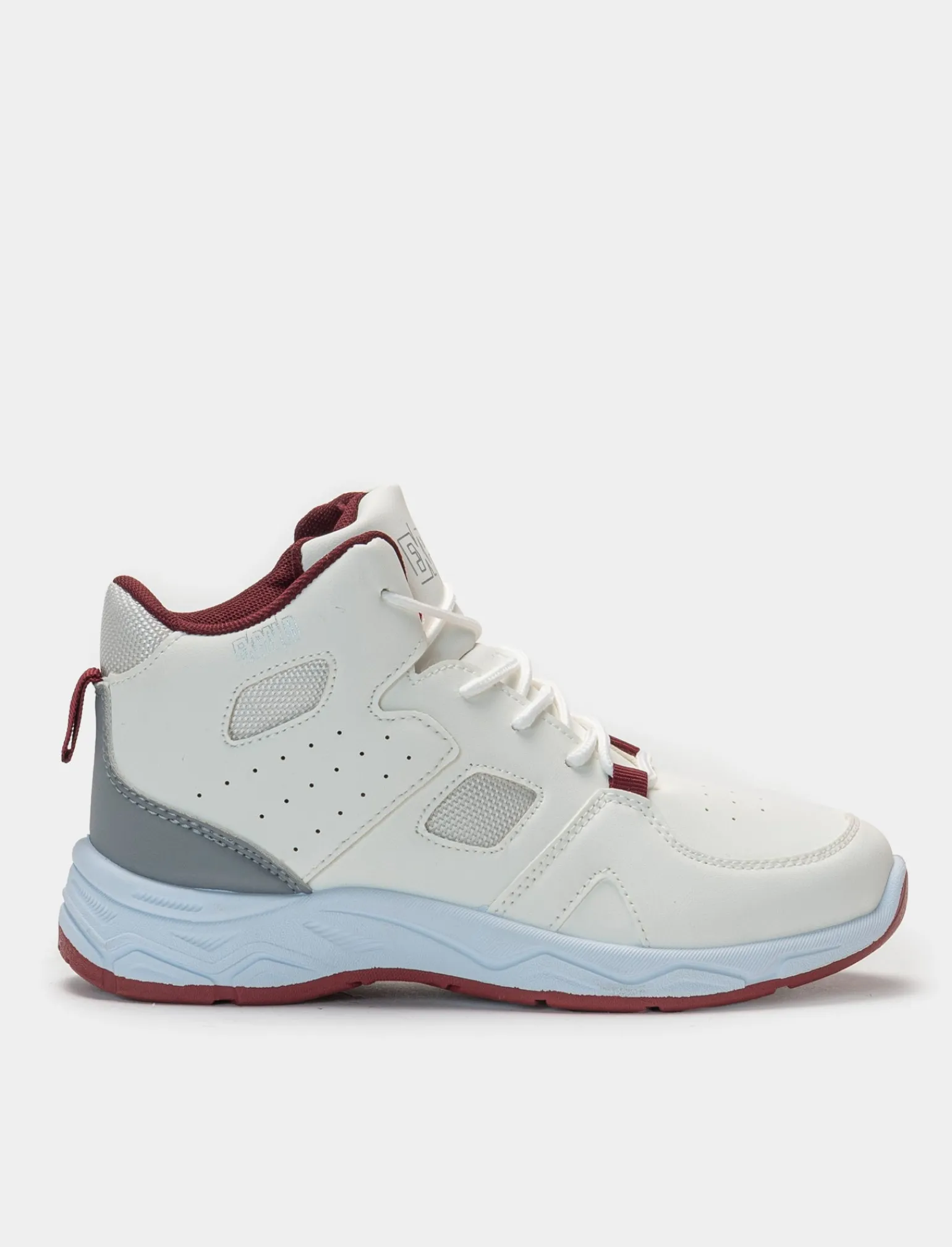 Bambino Piazza Italia Bambino | Sneakers<Sneakers a collo alto in poliuretano e riporti bordeaux -