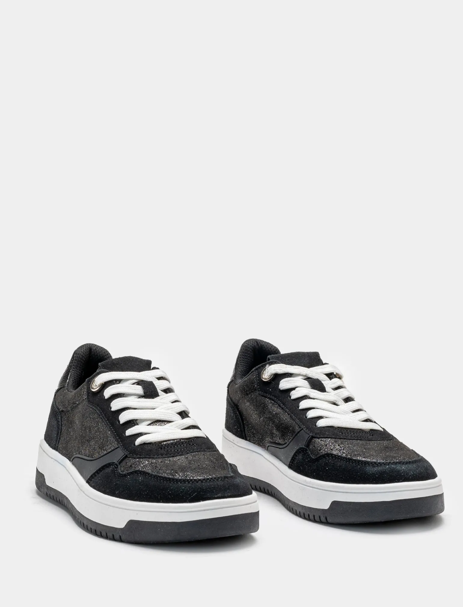 Donna Piazza Italia Donna | Sneakers<Sneakers glitterata con lacci e suola a contrasto -
