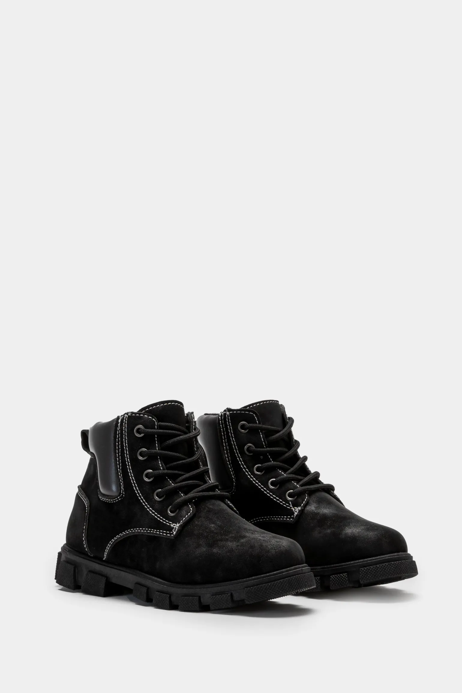 Bambino Piazza Italia Bambino | Sneakers<Stivaletto con lacci, zip sul lato interno e fondo roccia -