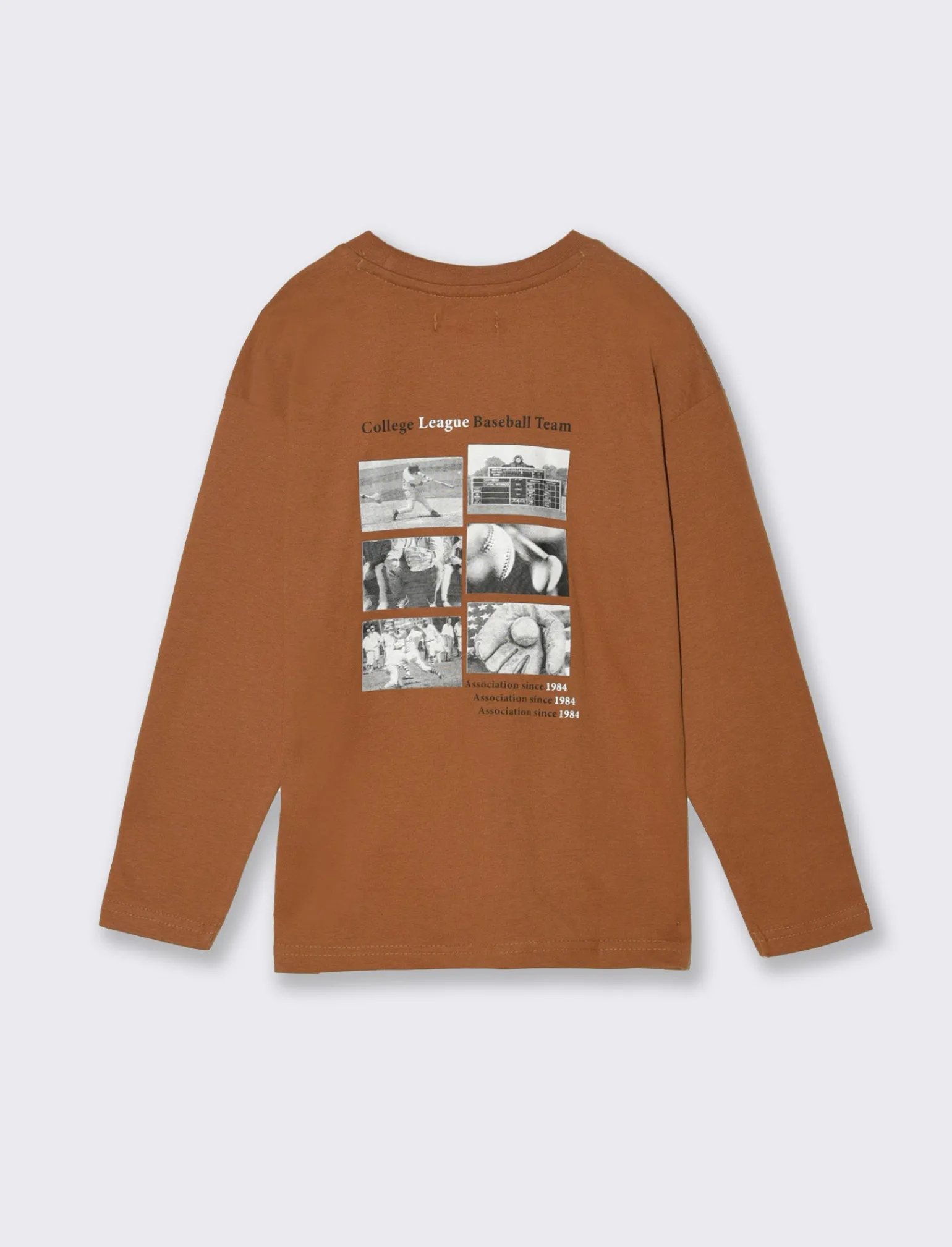 Bambino Piazza Italia Bambino | Maglieria<T- shirt con stampa posteriore da bambino - Marrone tabacco