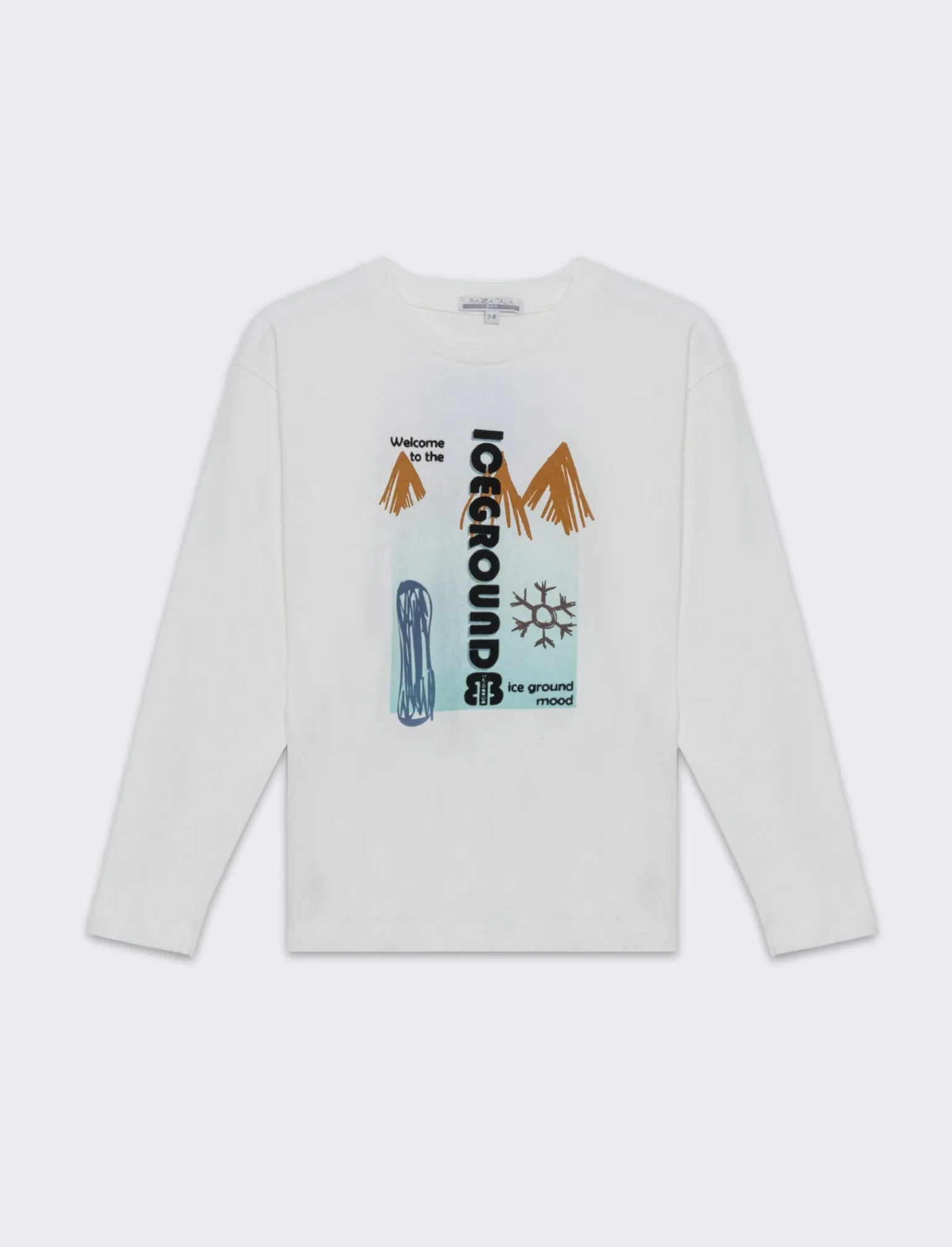 Bambino Piazza Italia Bambino | Maglieria<T- shirt manica lunga con stampa da bambino - sporco