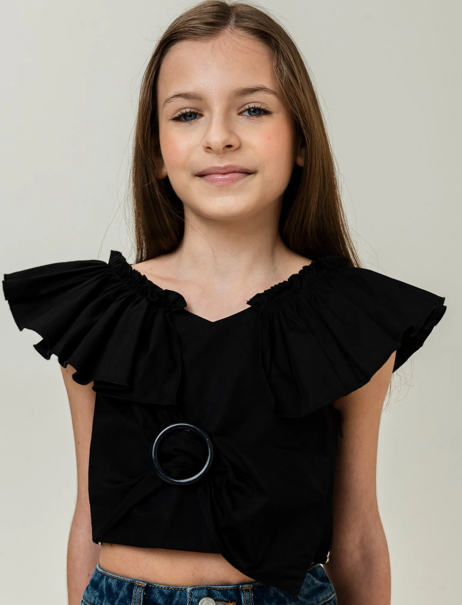 Piazza Italia Bambina<Top con scollo a V e balze -