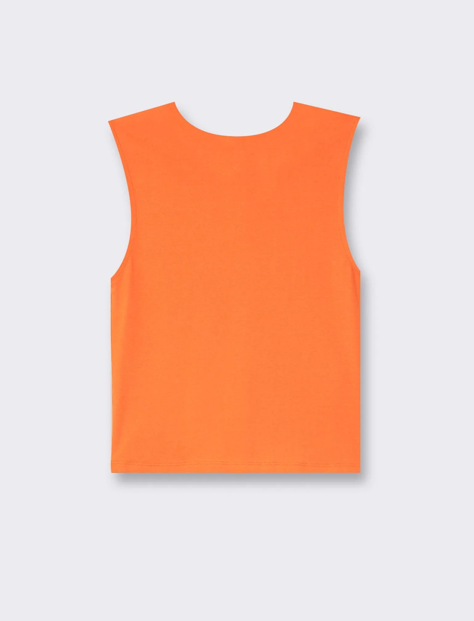 Donna Piazza Italia Donna | T-Shirt E Top<Top elastico slim basic smanicato girocollo - Arancio