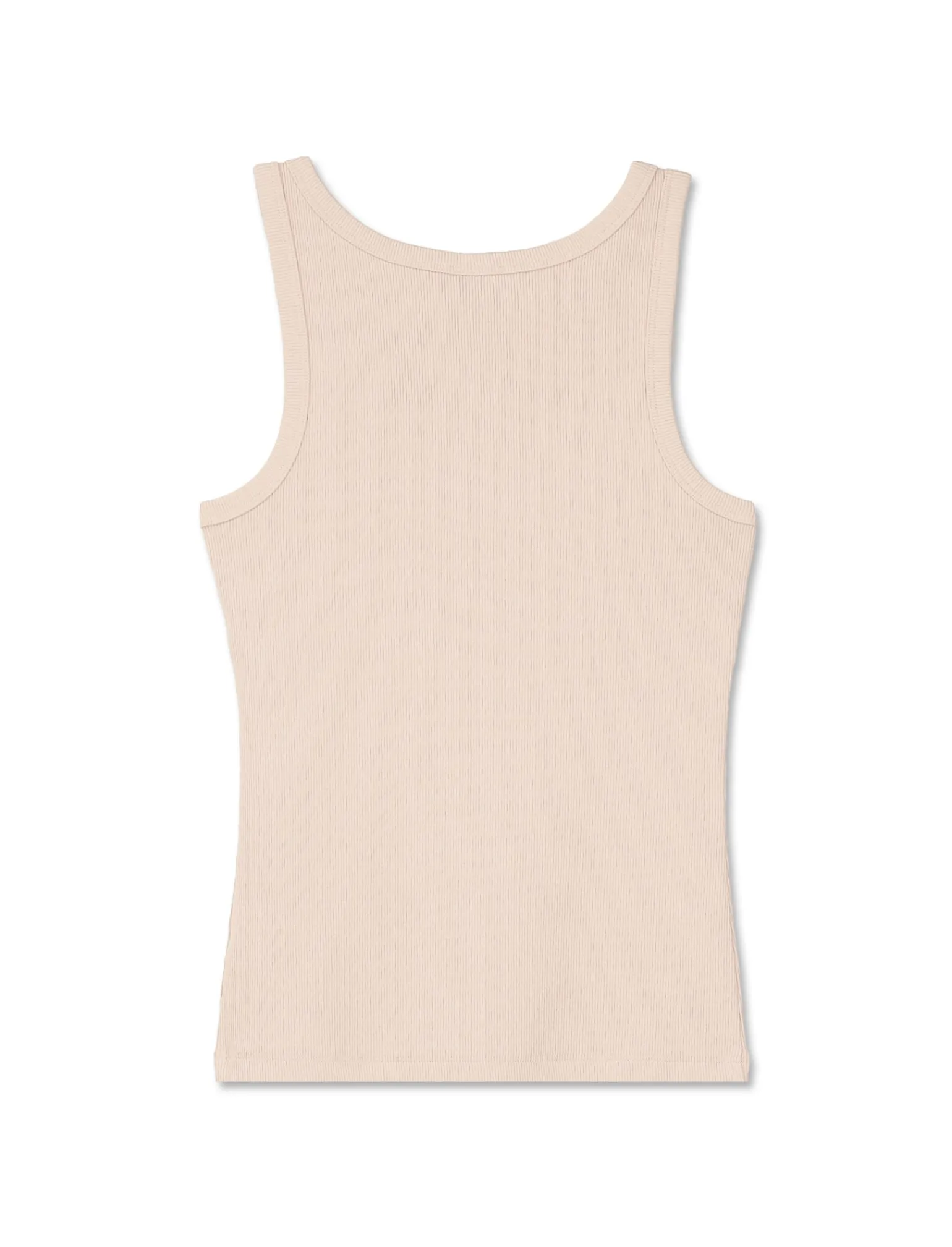 Donna Piazza Italia Donna | T-Shirt E Top<Top in cotone elastico, lavorazione a coste vestibilità slim - Sabbia