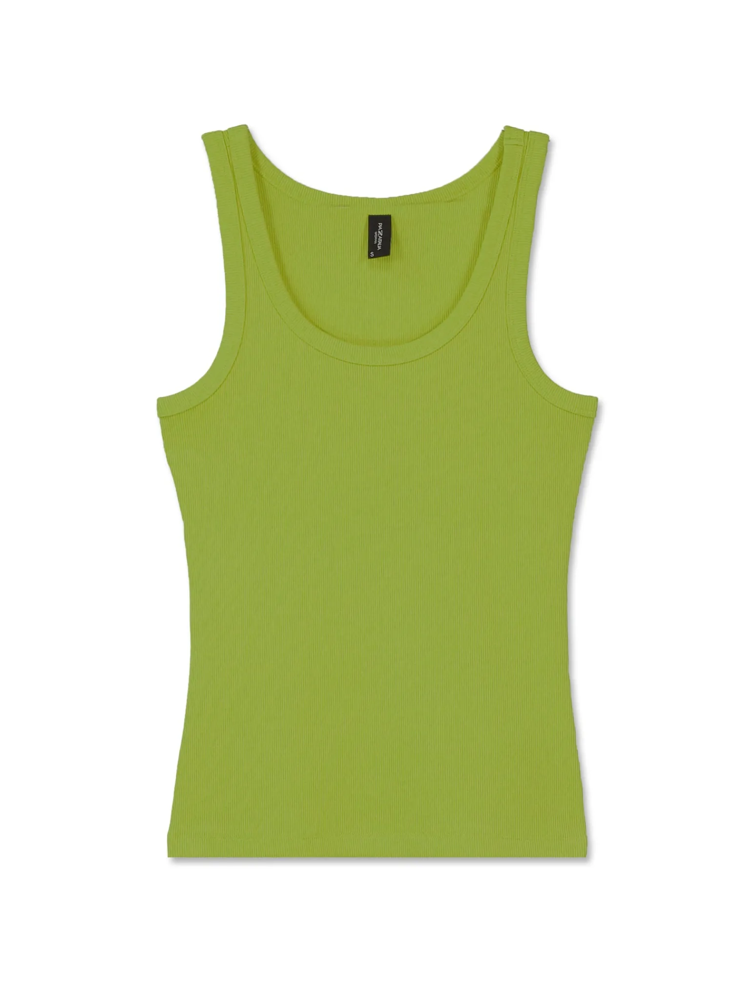 Donna Piazza Italia Donna | T-Shirt E Top<Top in cotone elastico, lavorazione a coste vestibilità slim - pistacchio