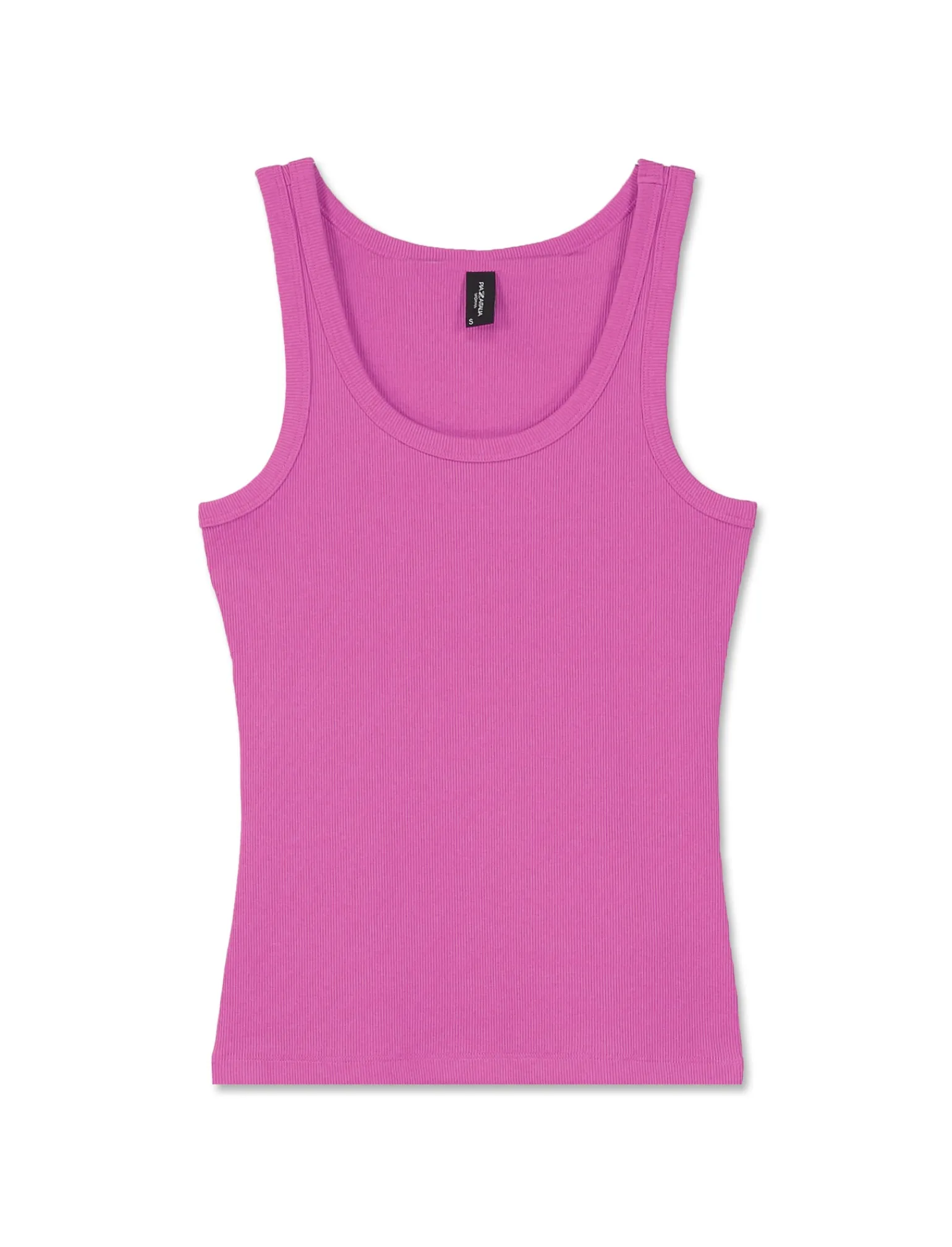 Donna Piazza Italia Donna | T-Shirt E Top<Top in cotone elastico, lavorazione a coste vestibilità slim -