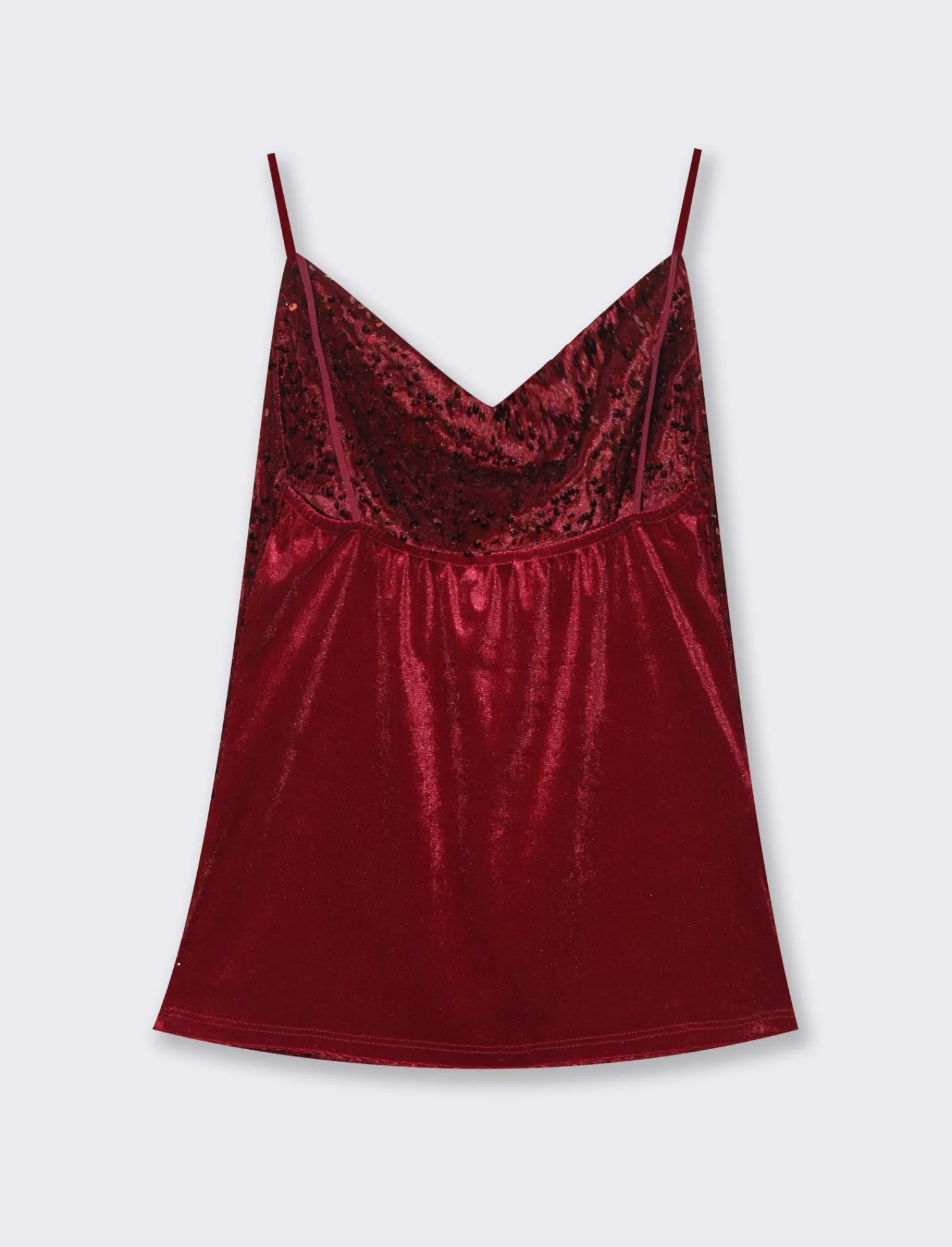 Donna Piazza Italia T-Shirt E Top<Top in paillettes - Bordeaux