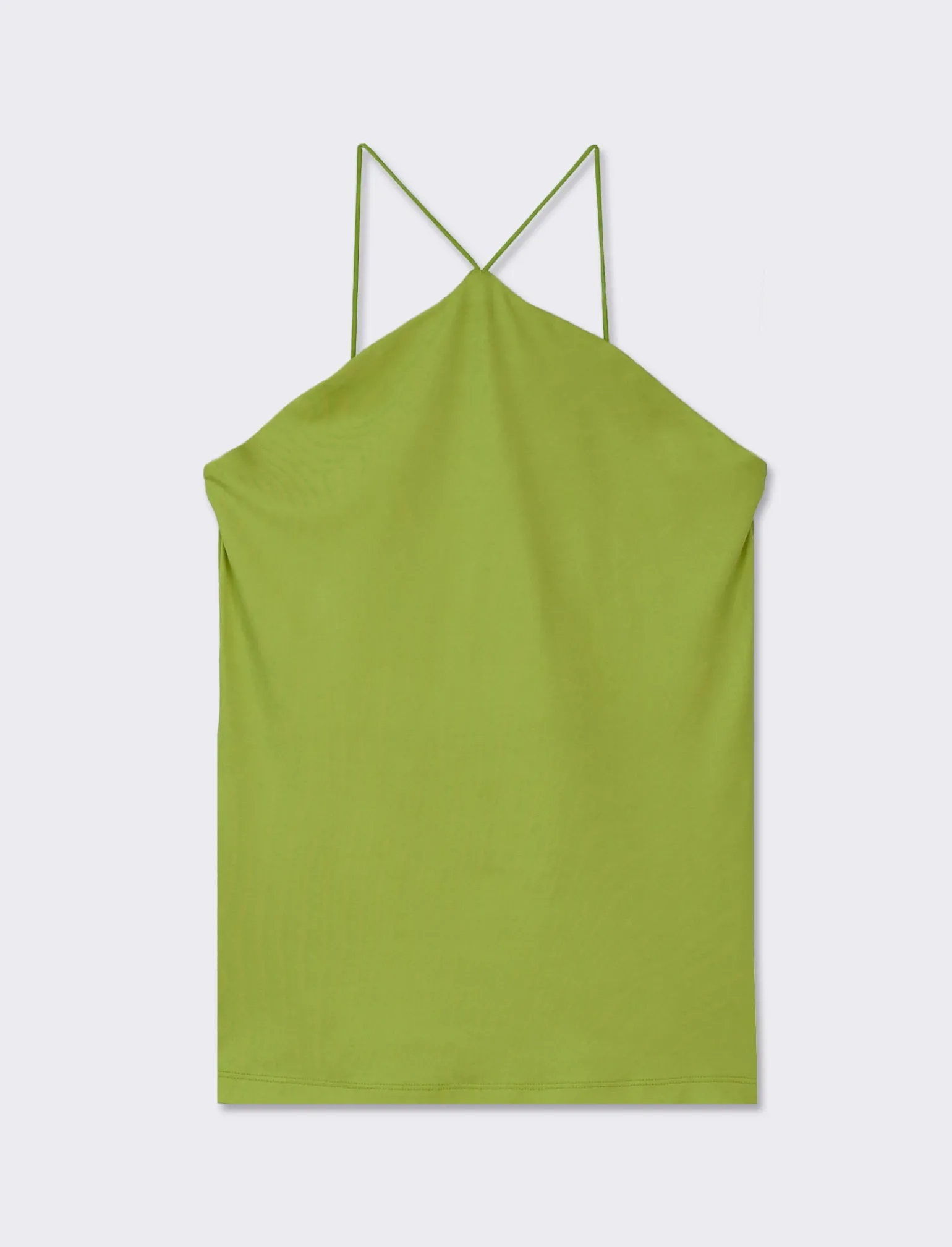 Donna Piazza Italia T-Shirt E Top<Top in tessuto elastico con bretelle incrociate sul davanti - pistacchio