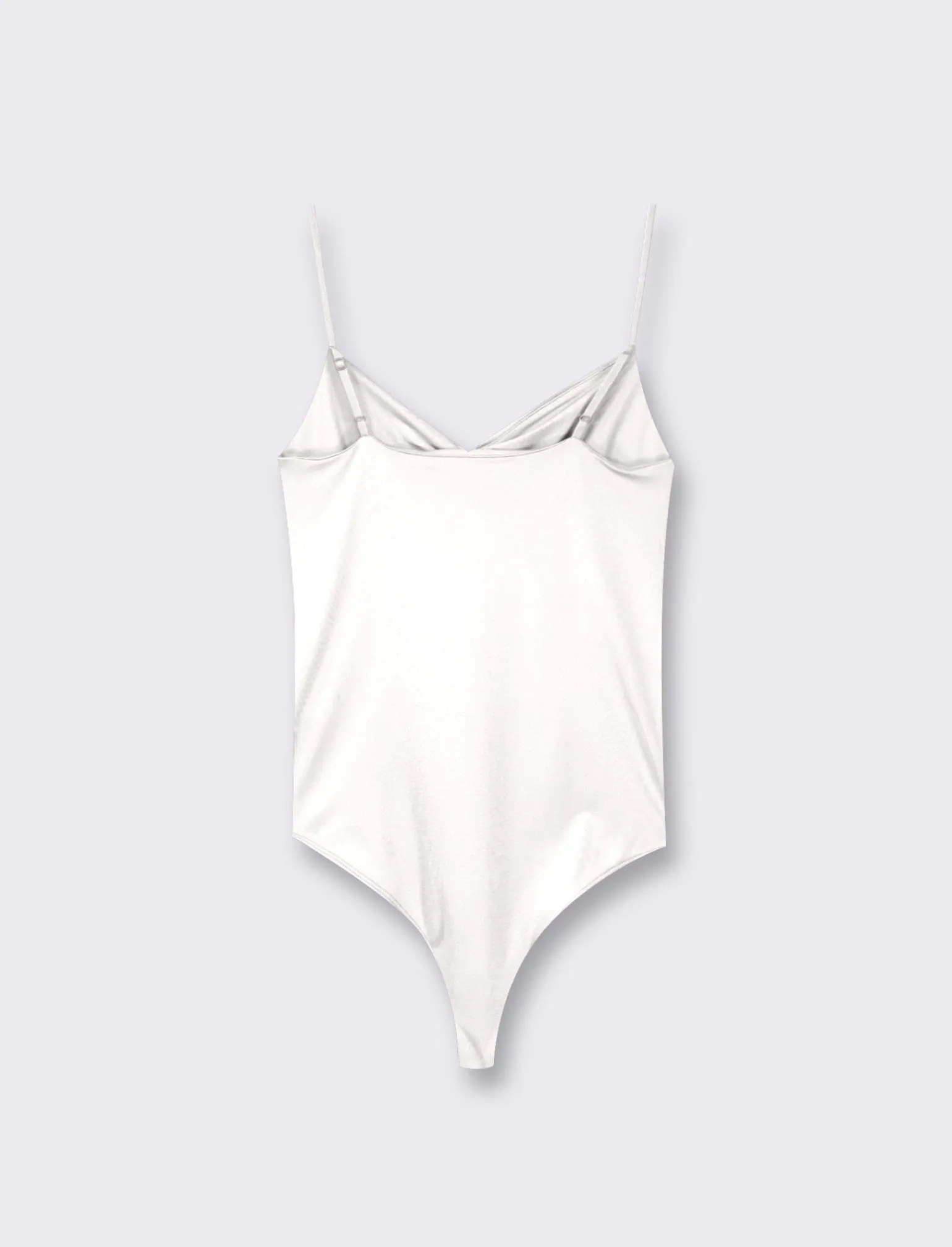 Donna Piazza Italia Donna | T-Shirt E Top<Top modello body con spalline regolabili ed arriccio sul davanti e abbottonatura inferiore - latte