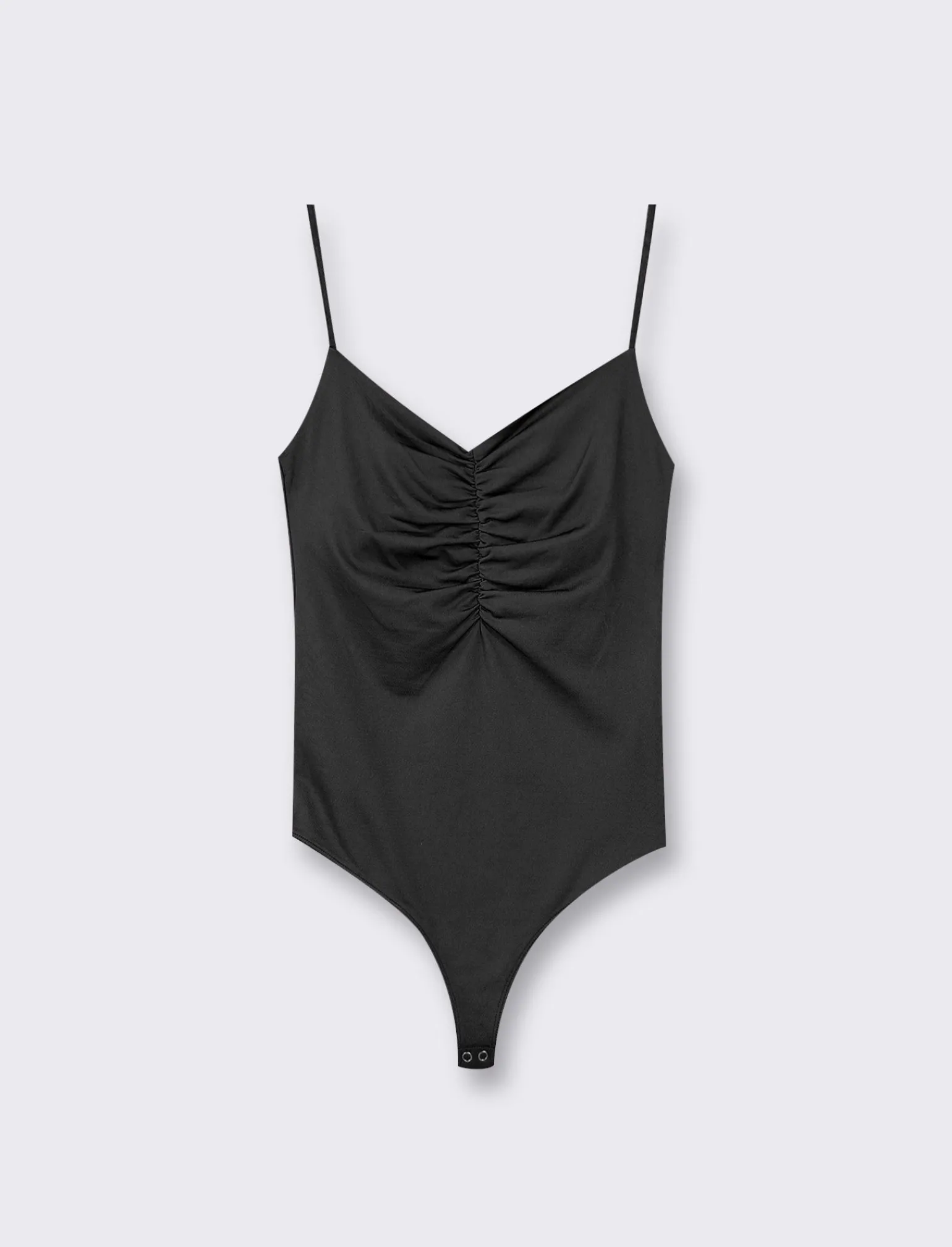 Donna Piazza Italia Donna | T-Shirt E Top<Top modello body con spalline regolabili ed arriccio sul davanti e abbottonatura inferiore -