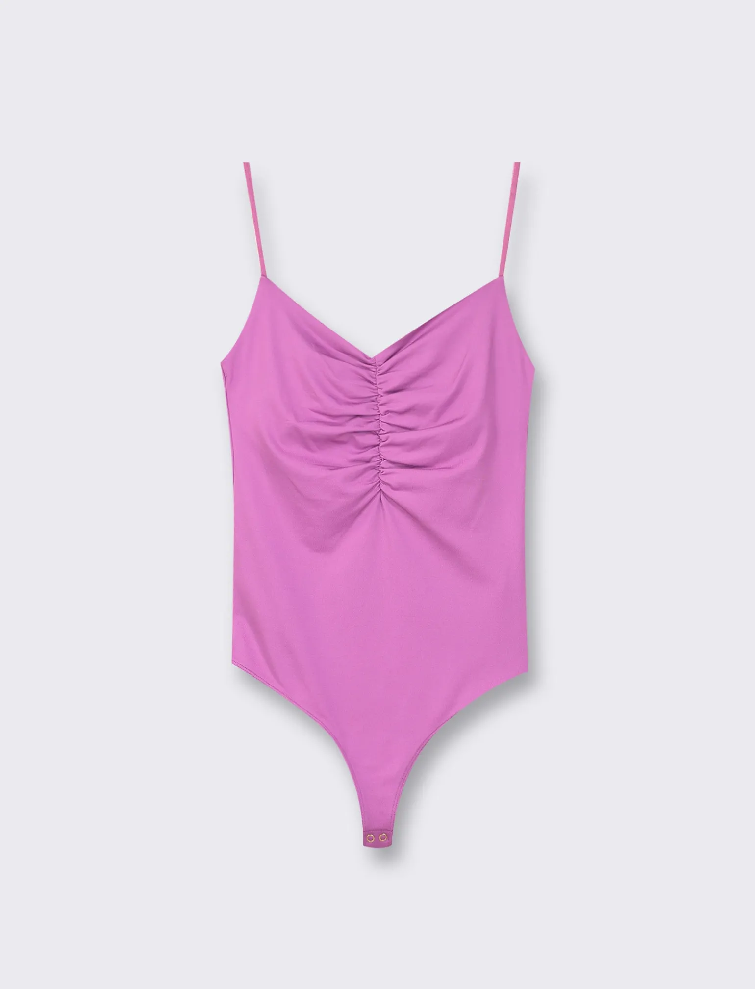 Donna Piazza Italia Donna | T-Shirt E Top<Top modello body con spalline regolabili ed arriccio sul davanti e abbottonatura inferiore -
