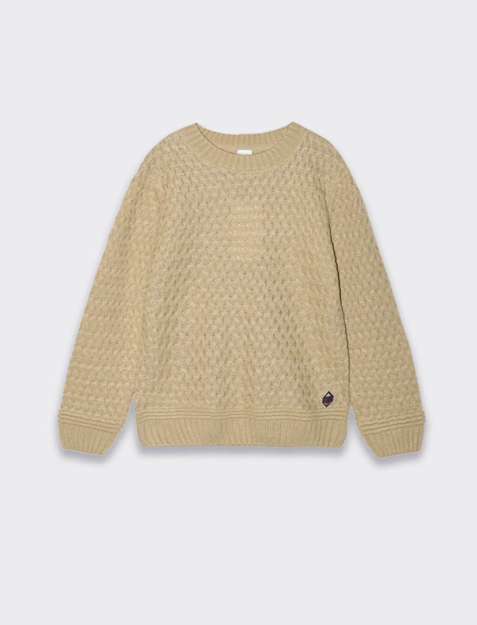 Bambino Piazza Italia Bambino | Maglieria<Tricot tinta unita modello girocollo da bambino con lavorazione a intrecci -