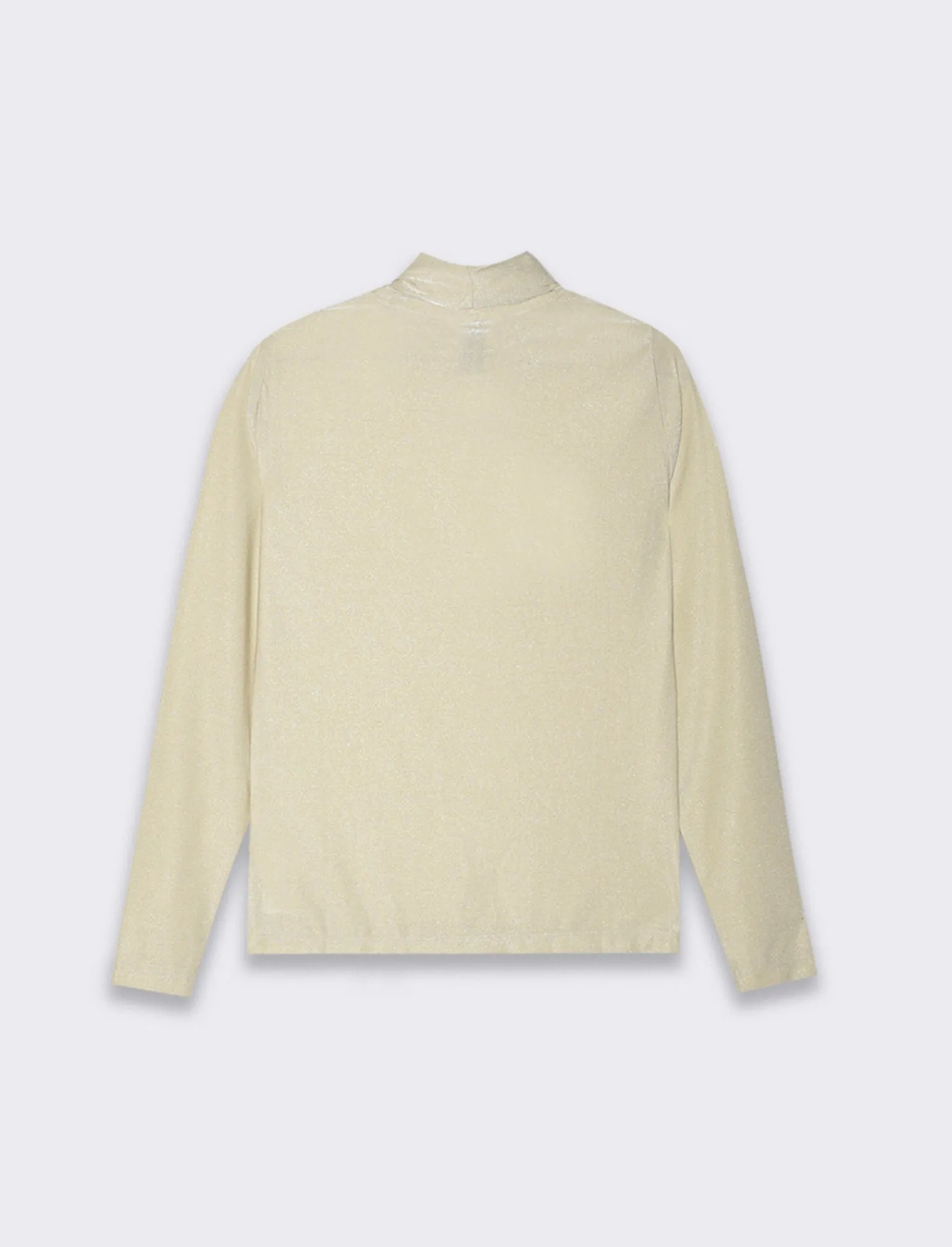 Donna Piazza Italia Donna | Maglieria<T-shirt a collo alto con filo effetto metallizzato vestibilità slim - Avorio
