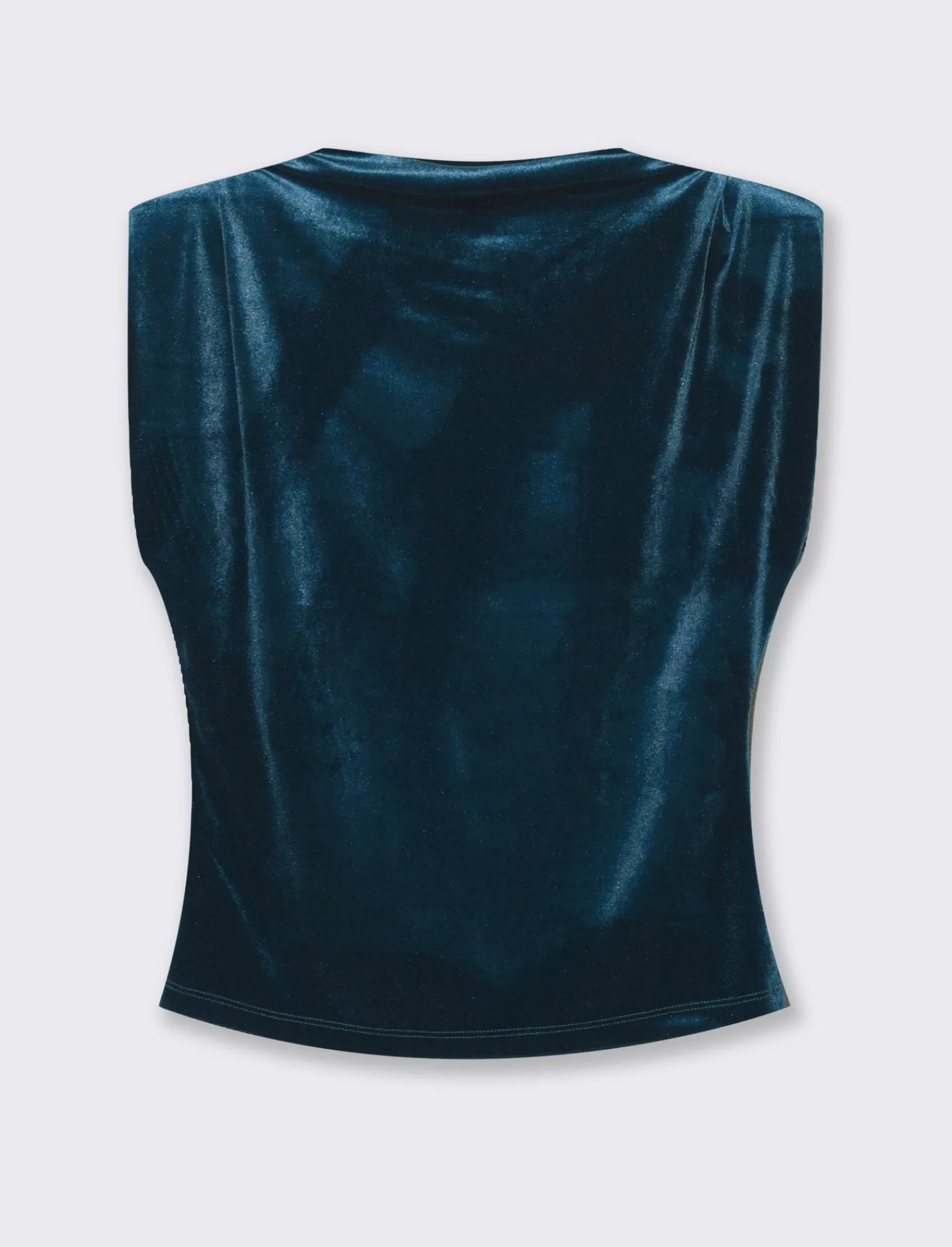 Donna Piazza Italia T-Shirt E Top<T-shirt con manica ad aletta in velluto - Ottanio