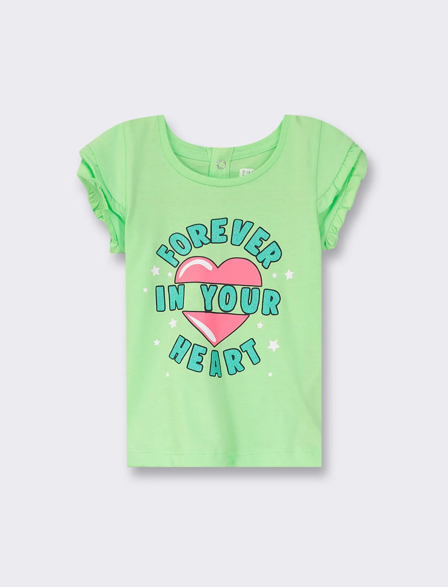 Piazza Italia Neonata<T-shirt con stampa frontale e glitter -