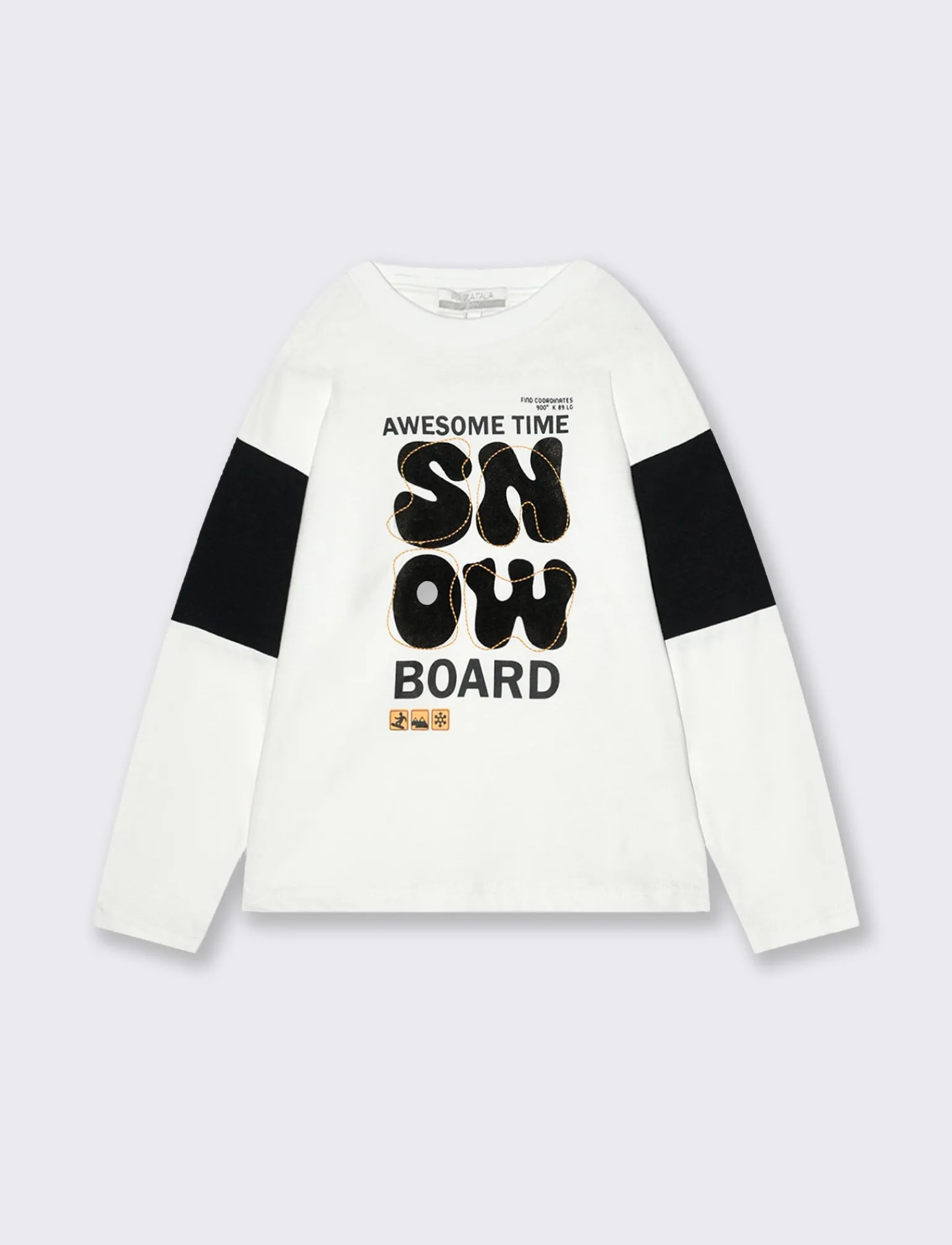 Bambino Piazza Italia Bambino | Maglieria<T-shirt con tagli sulle maniche da bambino - Bianco sporco