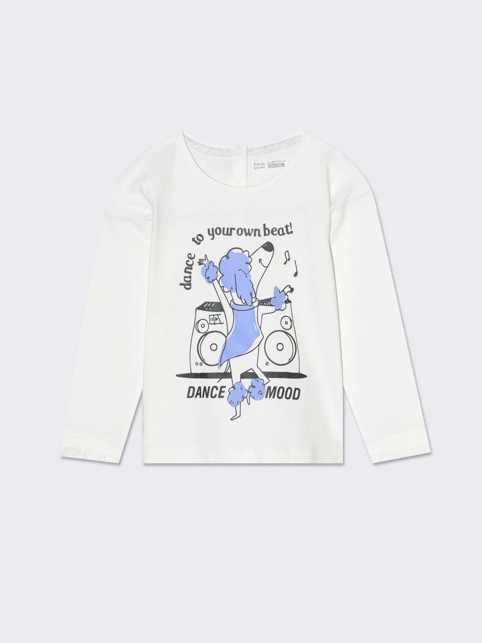 Piazza Italia Neonata<T-shirt girocollo con stampa sul davanti, disponibile in 3 varianti colore - panna
