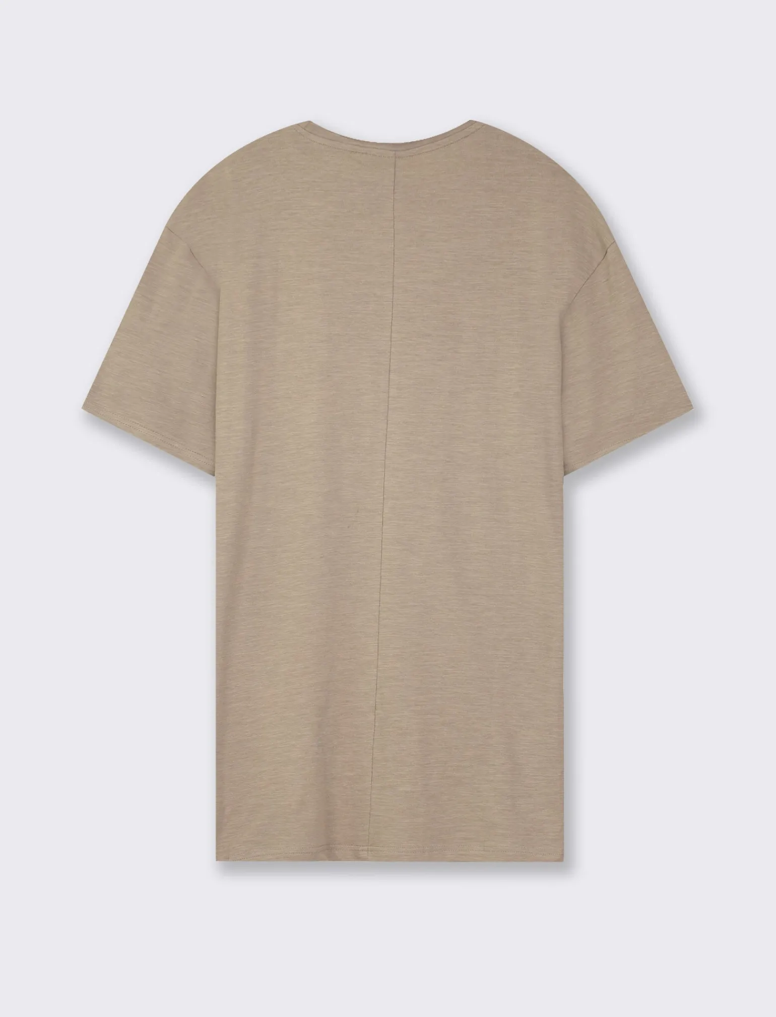 Uomo Piazza Italia Uomo | Polo E T-Shirt<T-shirt girocollo maniche corte loose fit in jersey slub puro cotone - kaki