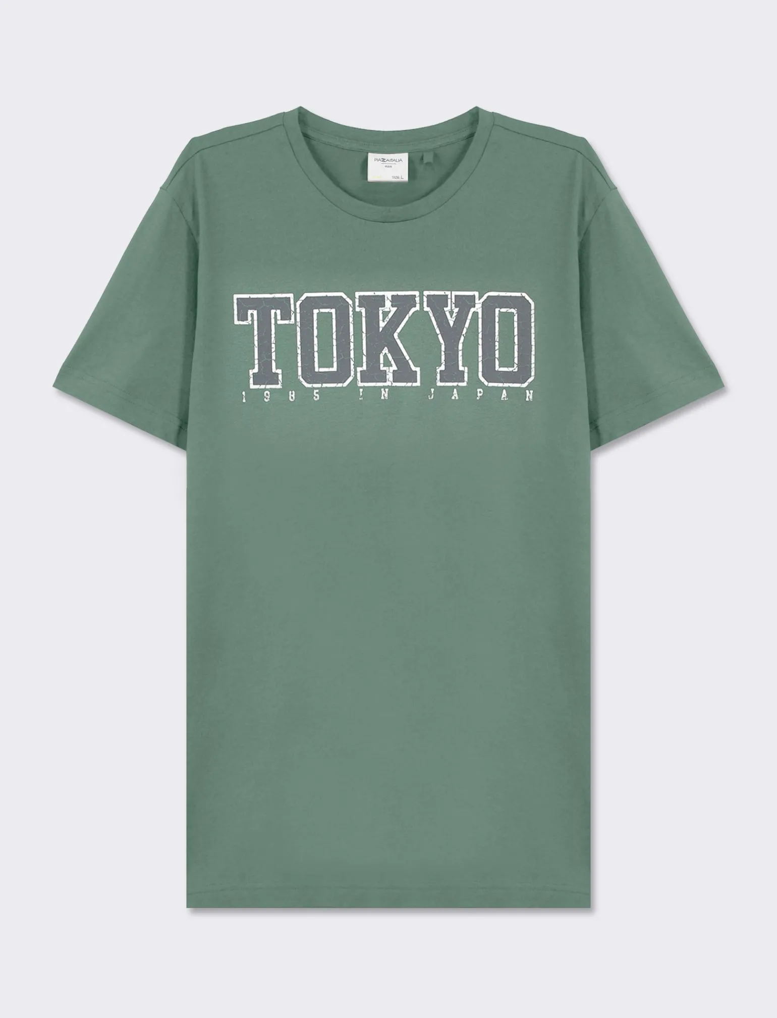 Uomo Piazza Italia Uomo | Polo E T-Shirt<T-shirt girocollo maniche corte regular fit college inspiration -