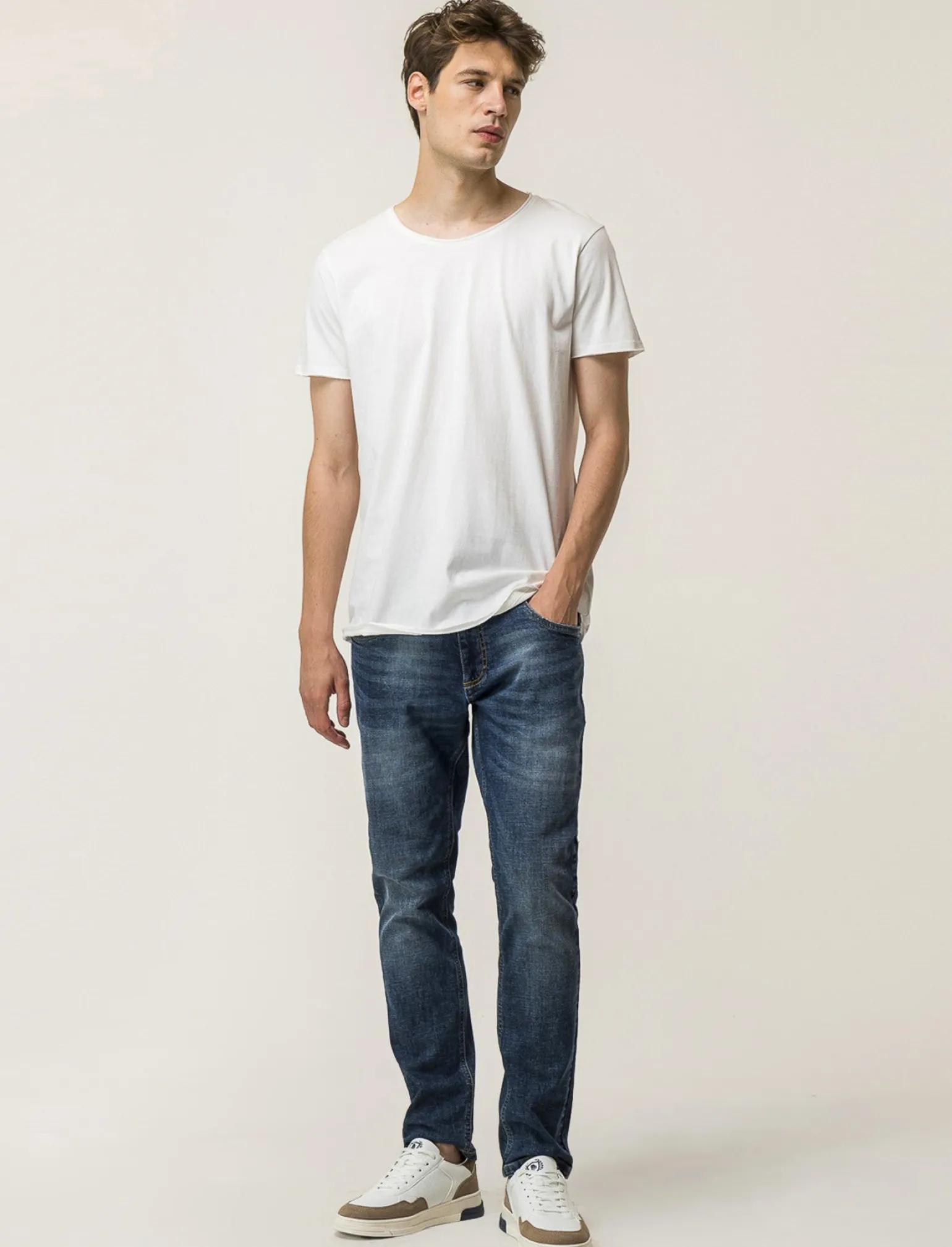 Uomo Piazza Italia Uomo | Polo E T-Shirt<T-shirt girocollo maniche corte regular fit in jersey in puro cotone -