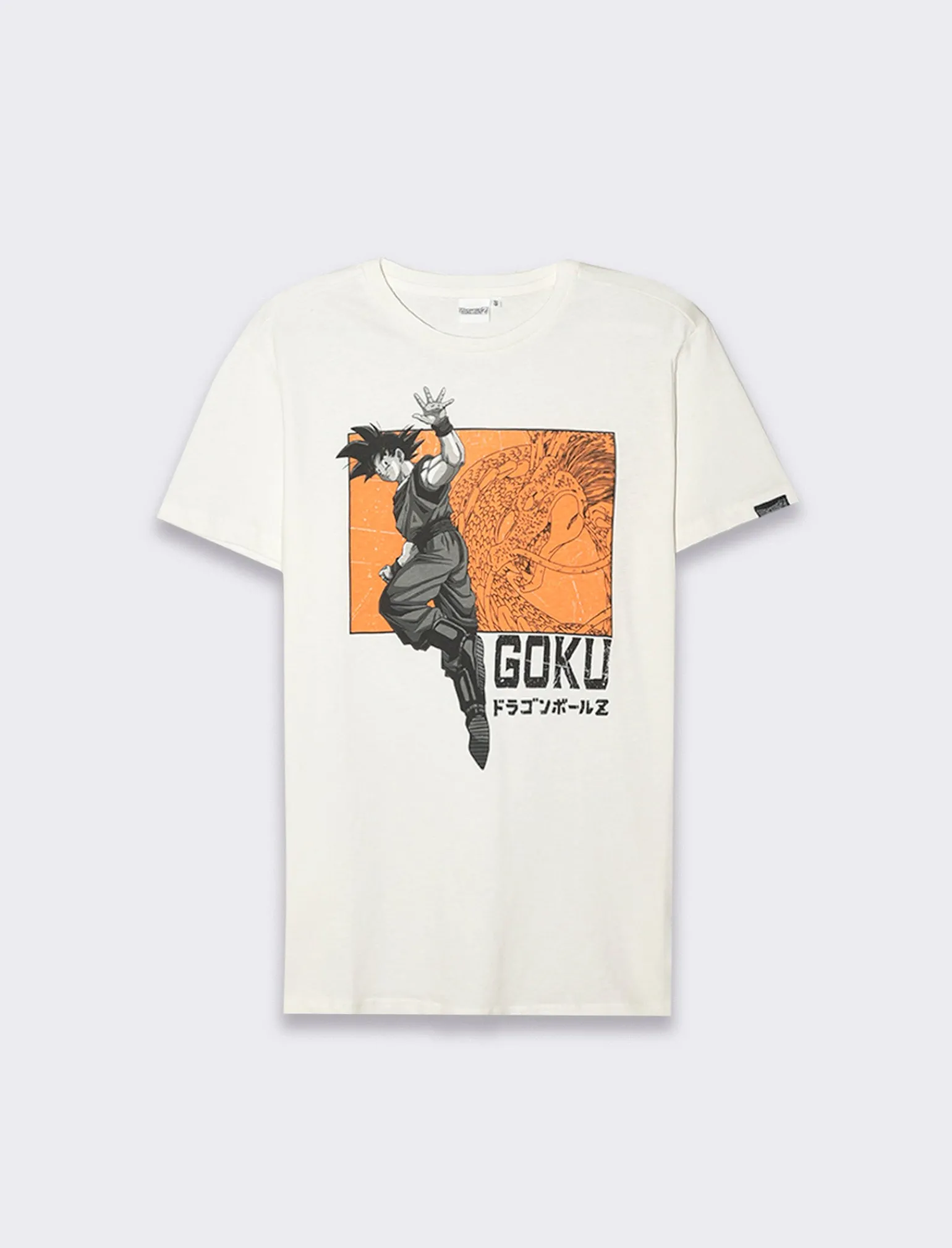 Uomo Piazza Italia Uomo | Polo E T-Shirt<T-shirt girocollocon stampa DRAGON BALL License - sporco