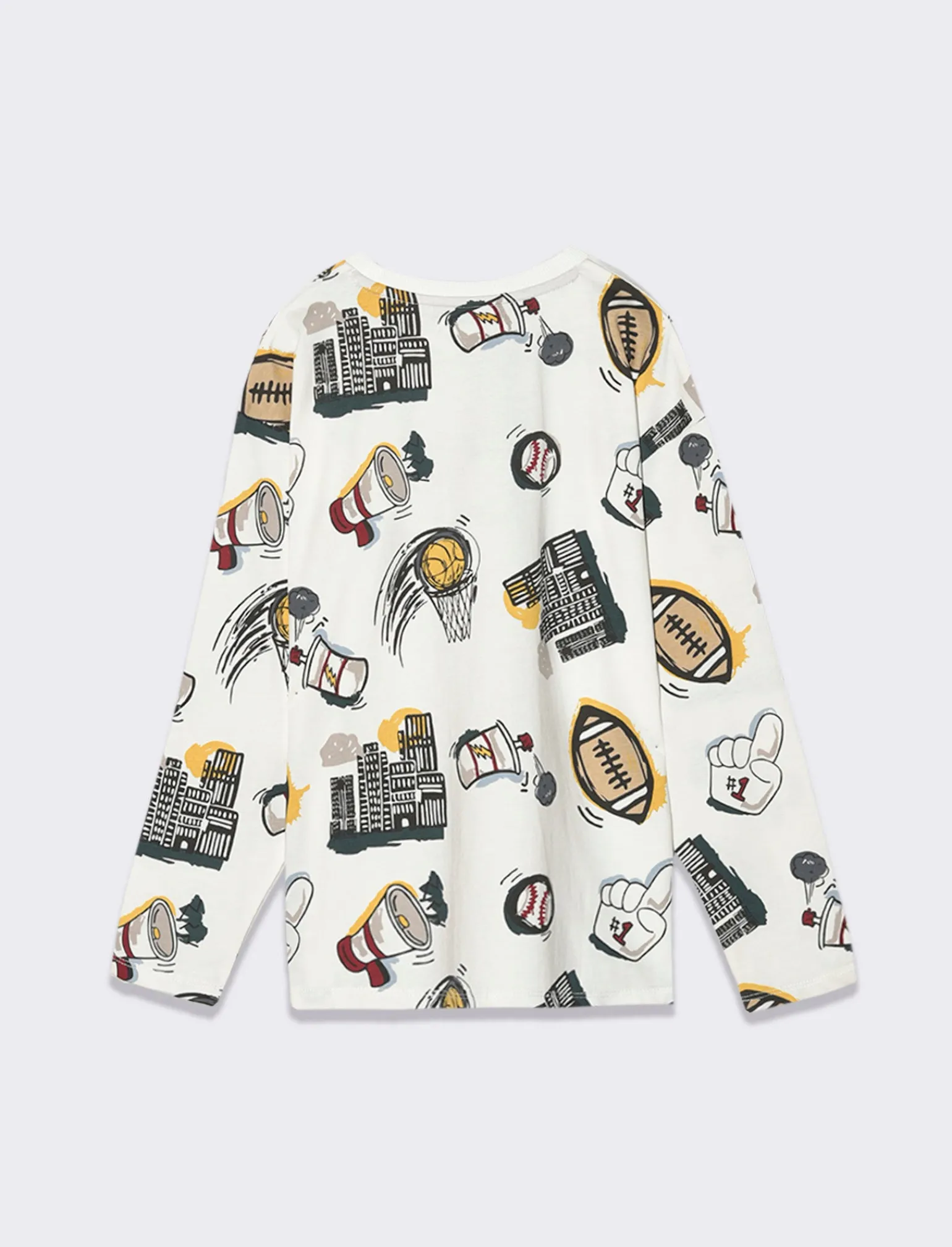 Bambino Piazza Italia Bambino | Maglieria<T-shirt in cotone stampata a manica lunga, vestibilità over. - Fantasia