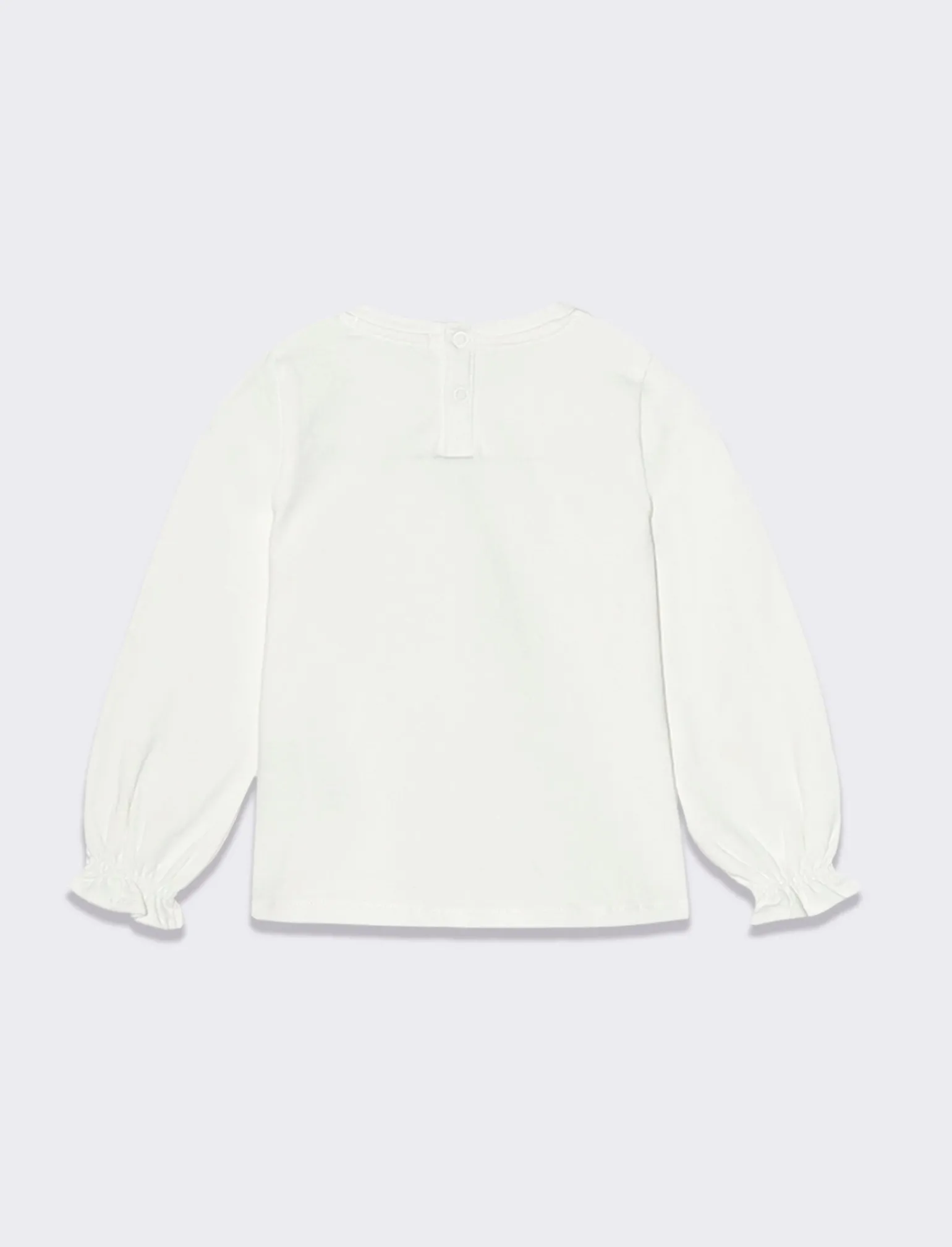 Piazza Italia Neonata<T-shirt in jersey con paillettes e pon pon - panna