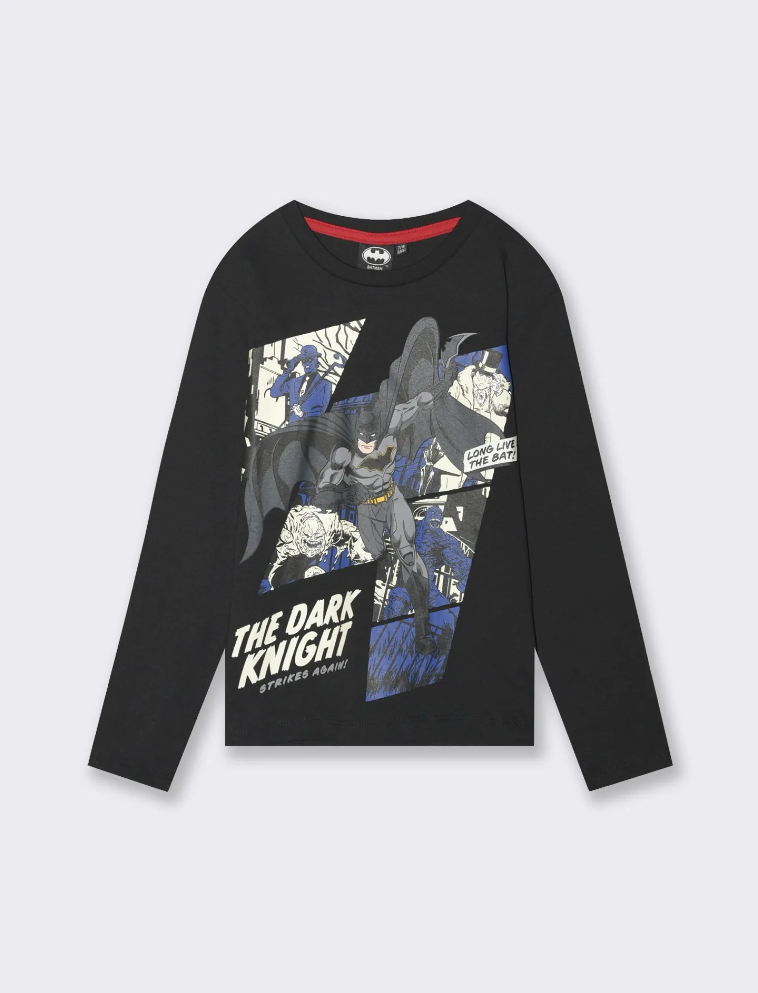 Bambino Piazza Italia Bambino | Maglieria<T-shirt in jersey con stampa Batman a maniche lunghe -