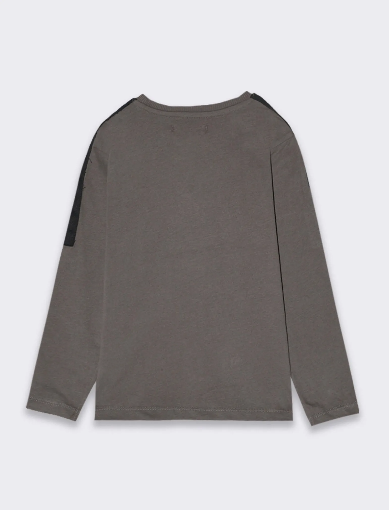 Bambino Piazza Italia Bambino | Maglieria<T-shirt in jersey mano pesca con dettagli in contrasto e stampa frontale - Grigio antracite