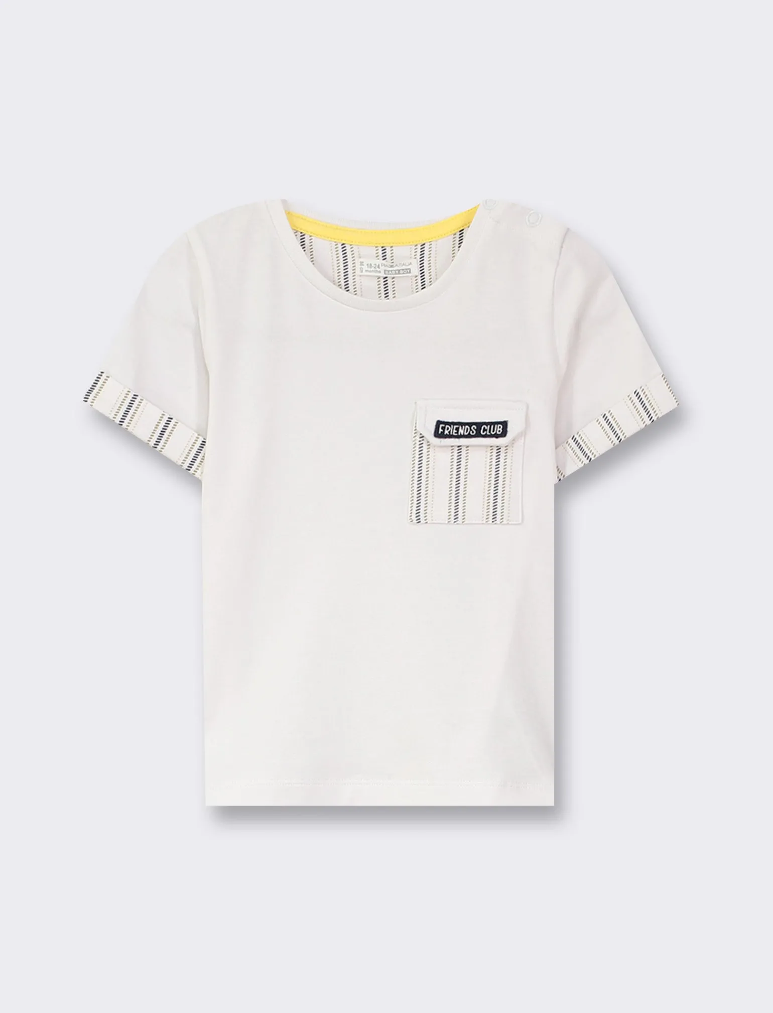 Piazza Italia Neonato<T-shirt manica corta con tasca stampata a contrasto - sporco