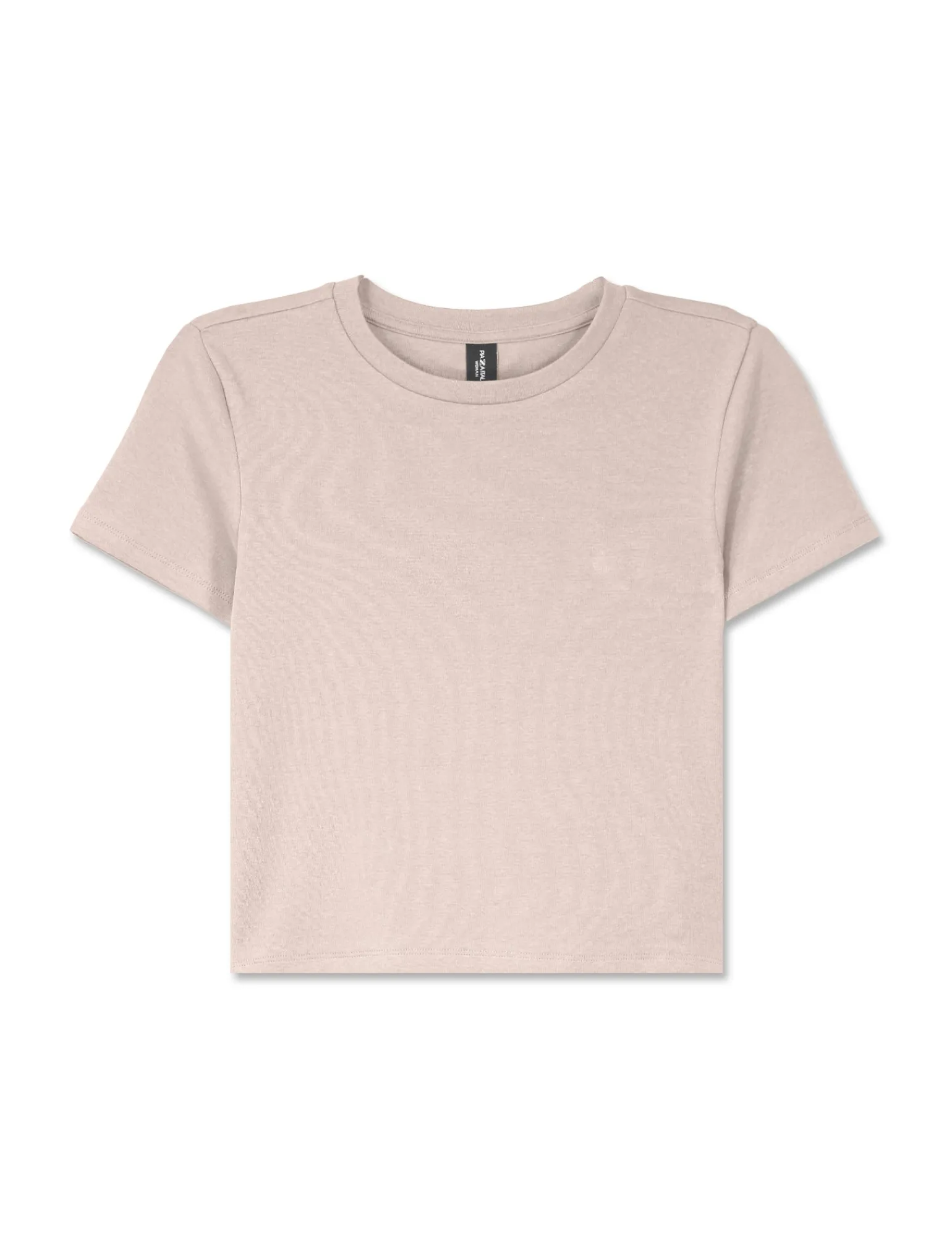 Donna Piazza Italia Donna | T-Shirt E Top<T-shirt mezza manica girocollo con lavorazione a coste - perla