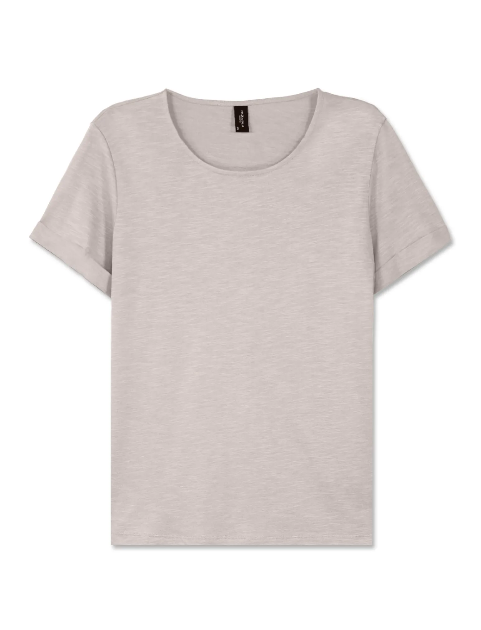 Donna Piazza Italia Donna | T-Shirt E Top<T-shirt mezza manica in cotone modal effetto slub, vestibilità regular - perla