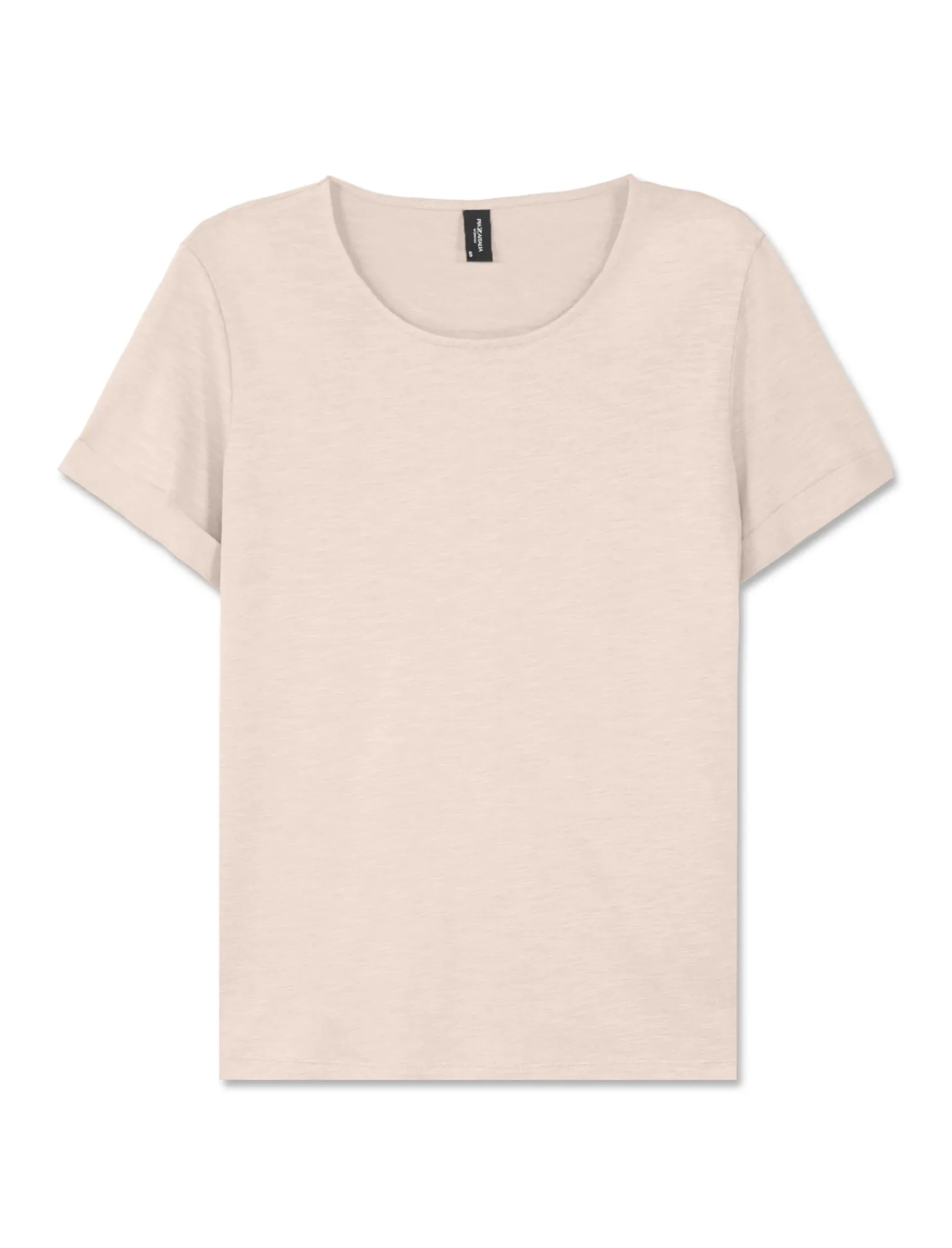 Donna Piazza Italia Donna | T-Shirt E Top<T-shirt mezza manica in cotone modal effetto slub, vestibilità regular - Sabbia