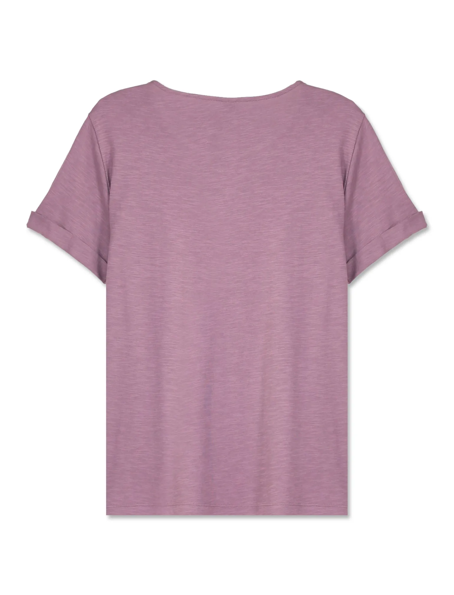 Donna Piazza Italia Donna | T-Shirt E Top<T-shirt mezza manica in cotone modal effetto slub, vestibilità regular - malva