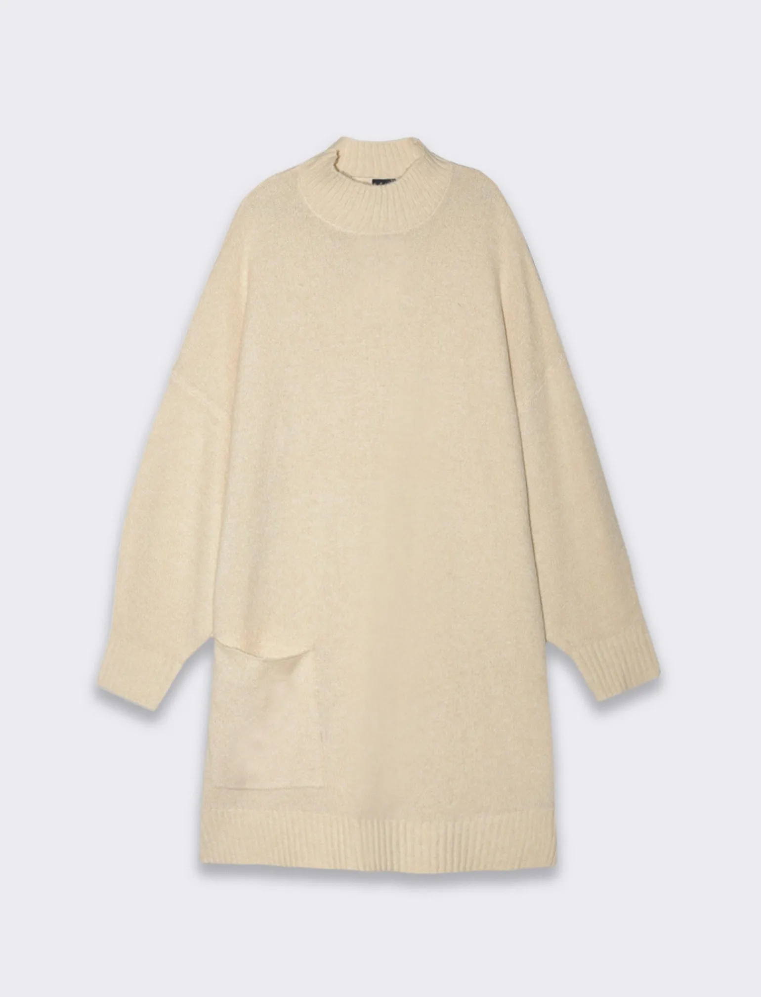 Donna Piazza Italia Donna | Abiti E Tute<Vestito corto maxipullover mezzo collo e manica lunga - Avorio