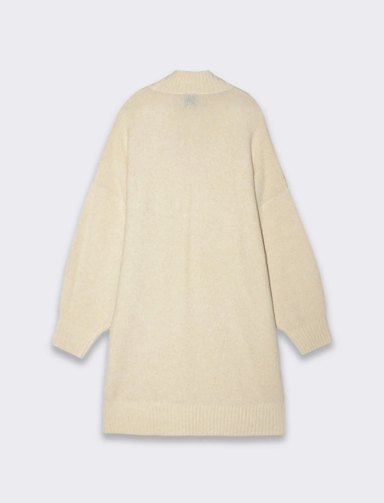 Donna Piazza Italia Donna | Abiti E Tute<Vestito corto maxipullover mezzo collo e manica lunga - Avorio