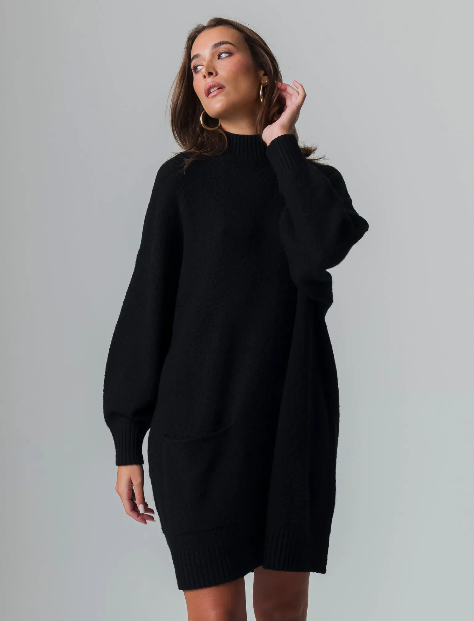 Donna Piazza Italia Donna | Abiti E Tute<Vestito corto maxipullover mezzo collo e manica lunga -